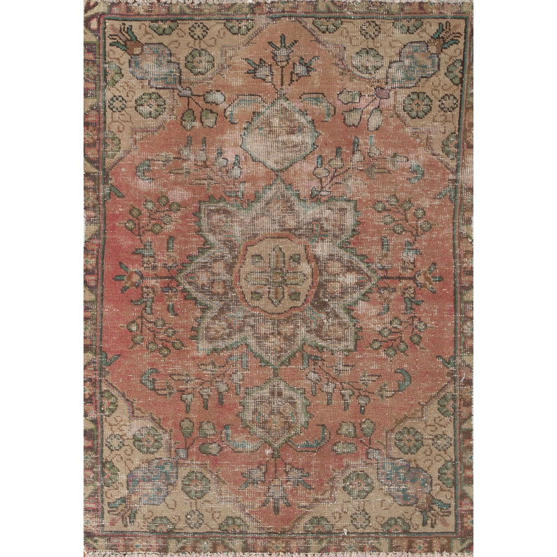 Tapis traditionnel en laine vieilli 3 x 5
