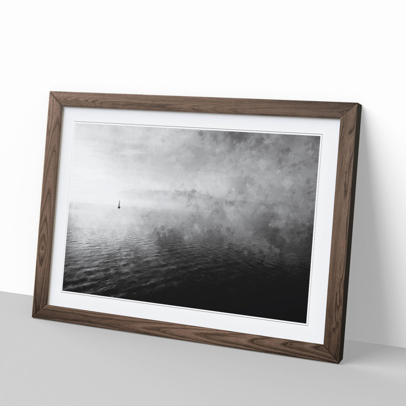 Sailing Boat Vol.2 - Picture Frame Graphic Art, Walnut Framed, 27cm H x 36cm W x 2cm D