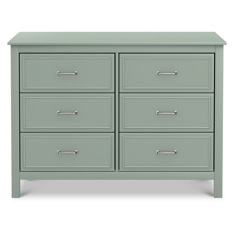 Commode double à 6 tiroirs Charlie, Sauge clair