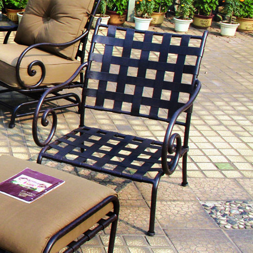 Chaise de patio avec coussin Fierra, Sésame