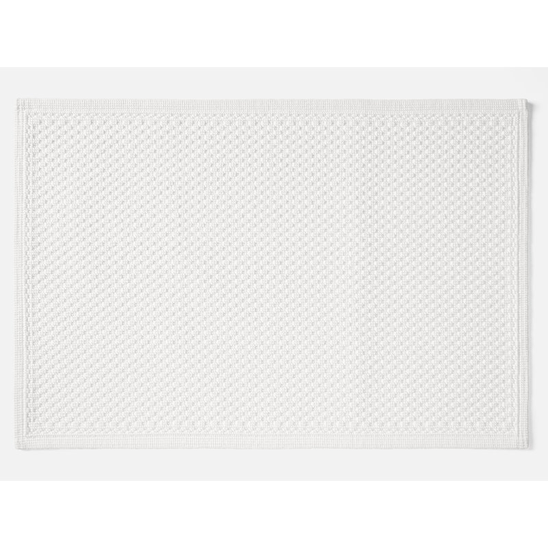 Moonstone Organic Turkish Cotton Bath Rug, Alpine White
