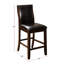 2 chaises de salle à manger à hauteur de comptoir en cerisier brun 2 pièces avec siège et repose-pieds, 2