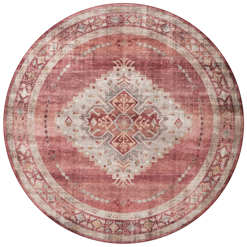 Jujhar Oriental Indoor Rug, Round 7'6"
