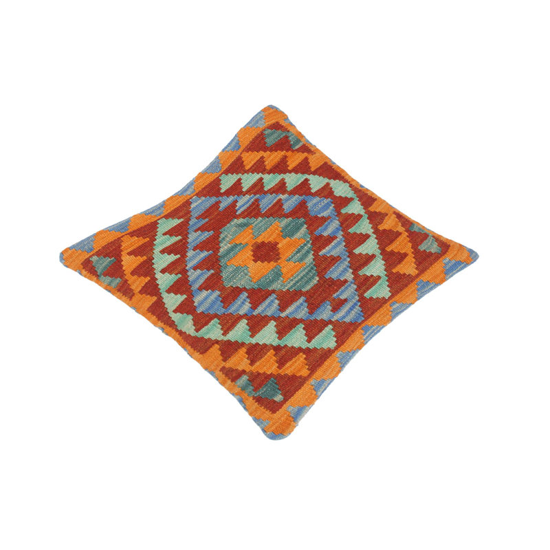 Hand-Woven Rectangular Wool Pillow Cover & Insert