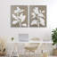 Ensemble de giclées encadrées 2 pièces Frosted Linen Botanicals, design par Vanna Lam-1169520074-1169520078