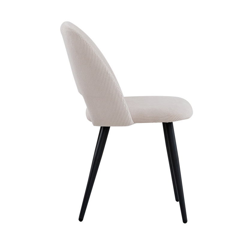 43.5cm H Upholstered Metal Parsons Chair, Beige