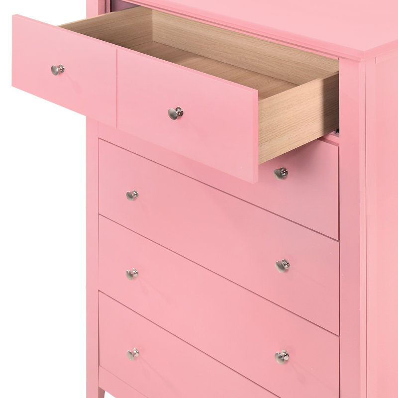 Commode à tiroirs, Rose