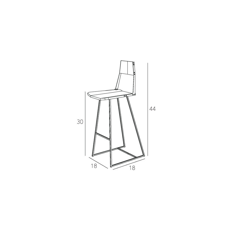 Tabouret de bar et de comptoir en bois massif, Noir, Tabouret de bar (assise de 30 po de hauteur)