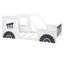 Lit plateforme simple en forme de voiture avec roues-912144499