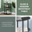 Beckett 23.75" Black Glass Console Table with Shelves