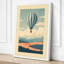 Balloon Over Mountains Retro - Wrapped Canvas-188443051-188443071