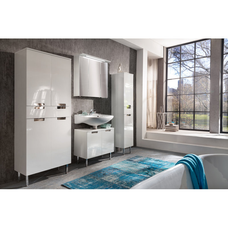 Mars Freestanding Bathroom Storage Cabinet, White