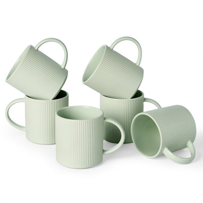 Star Series 6 Pieces 16 oz Mug Set, Light Green