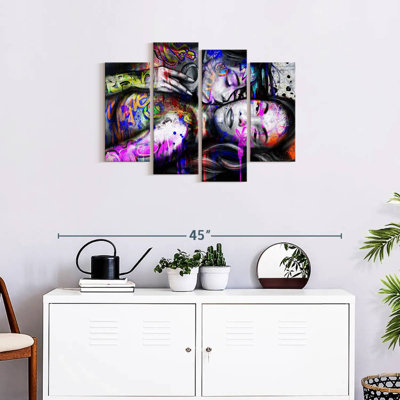 " African Affection Multi Piece Canvas Print " by Harper D. 4 - Pieces