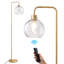 Lampe sur pied arquée 67 po avec abat-jour en verre, télécommande et ampoule incluse-2136929725