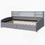 Lit plateforme tapissier avec tiroirs