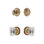 Ensemble de rosette Grandeur Georgetown avec poignée en cristal transparent Baguette