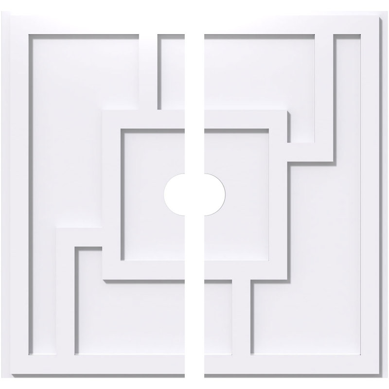 Médaillon de plafond contemporain en PVC de qualité architecturale Knox, H 1 po x l 28 po x P 28 po