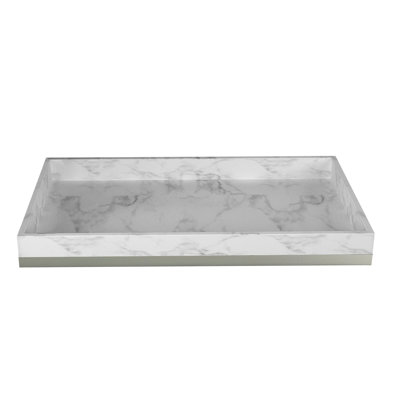 Storage Organizer Tray for Bathroom Vanity Countertops,Closets,Dressers | Resin/Metal