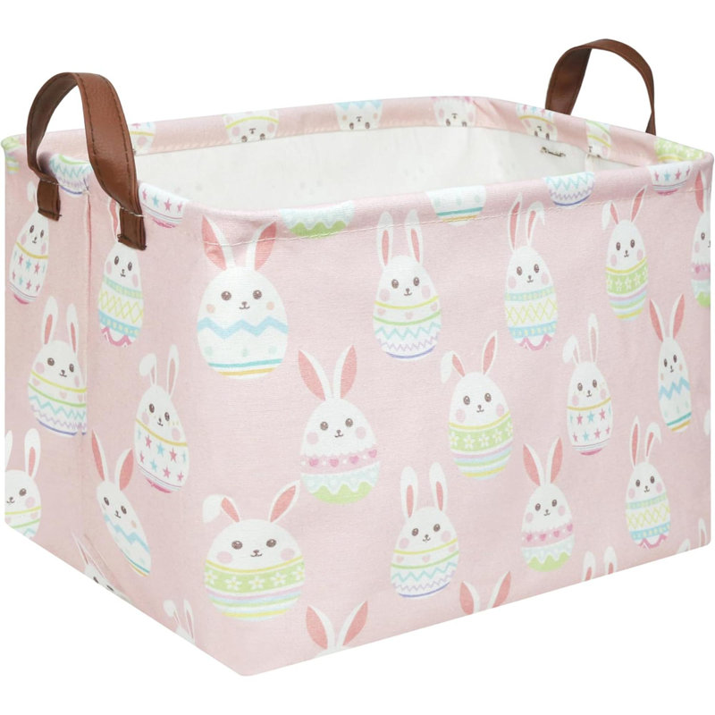 Panier de Pâques rectangulaire, panier de Pâques pour fille, panier de chambre de bébé, panier de rangement pour jouets pour chambre de bébé, bac de rangement pour enfants, organisateur de cadeau de jouet, décoration intérieure