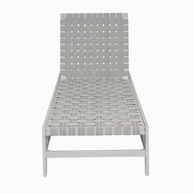 Outdoor Rope Chaise Lounge, Gray