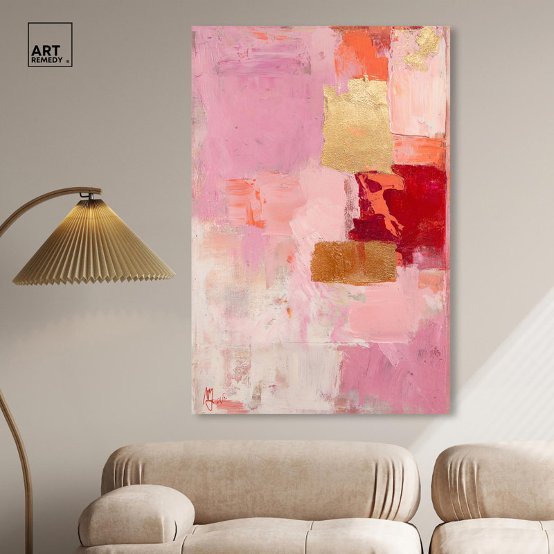 Art Remedy Blush Abstracts Canvas, 54" H x 36" W, Wrapped Canvas