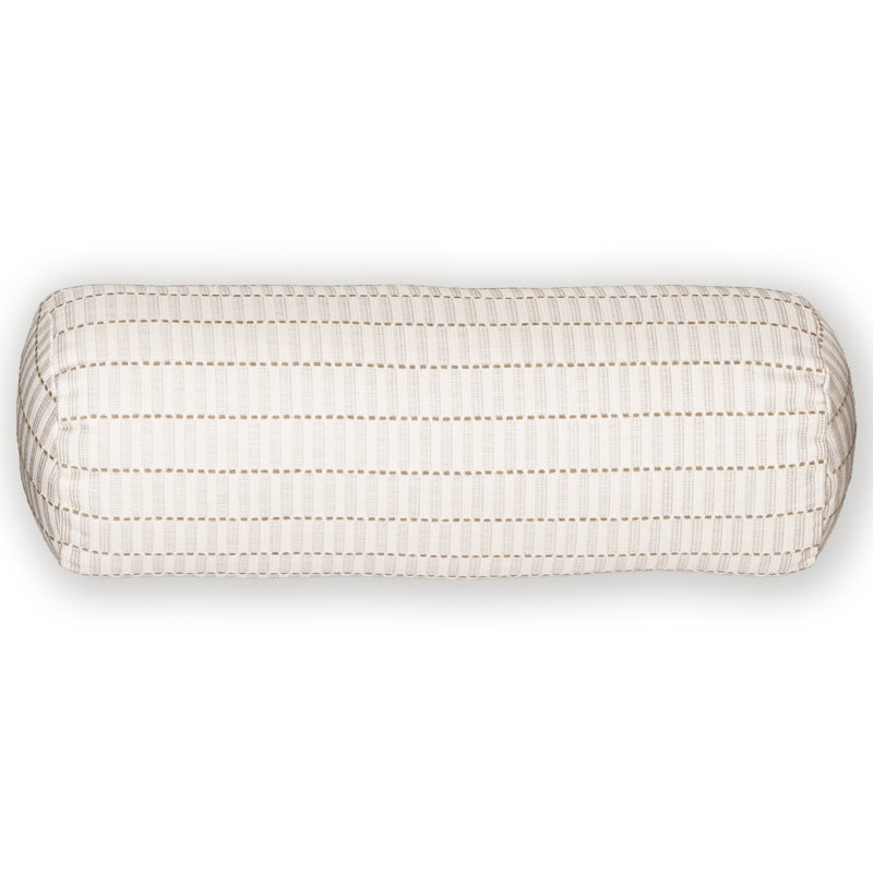 Coussin traversin extérieur en lin inspiré de Sunbrella, Lin, 39 po x 8 po