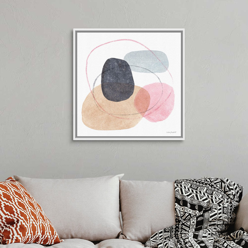 «Think Pink 10» par Lisa Audit - reproduction d'art, H 32 po x l 32 po x P 1,75 po, Toile blanche encadrée