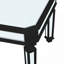 Table basse à miroir argenté