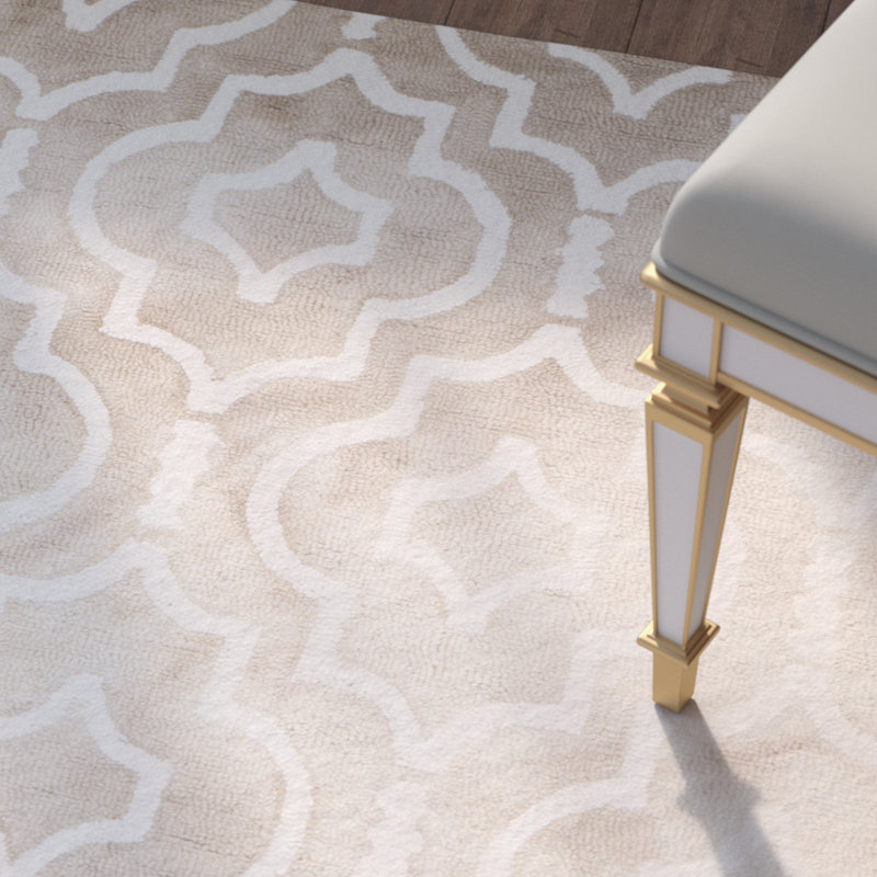 Tapis beige / ivoire Dip Dye 538, Rectangle 6 pi x 9 pi