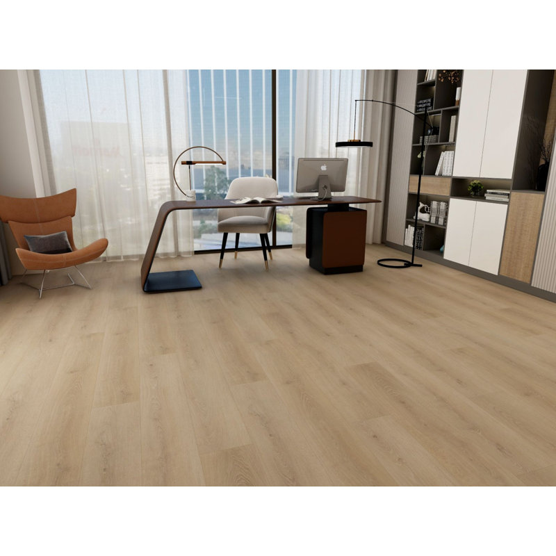 8mm Thick 9'' W x 60'' L Oak Vinyl Plank, Cozy Cottage