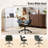 Oil-Waxed Leather Swivel Chair With Flip-Up Armrests-974970025