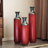 Set of 3 Artisanal Fire-Finished Rustic Floor Vases - Handcrafted Burned Texture for Modern Farmhouse & Industrial Decor (28.35, 24.41, 20.47 Inch)
