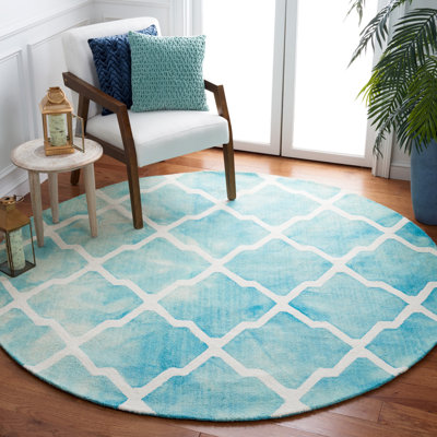 Dip Dye Hand Tufted Wool Geometric Rug