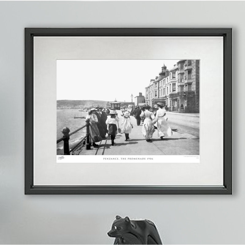 Penzance, The Promenade 1906 - Single Picture Frame Print, 28cm H x 36cm W x 2.3cm D