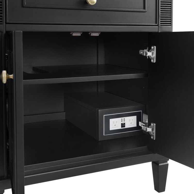 Lorelai 72'' W Double Vanity, Black Onyx, Carrara White, 8" Widespread
