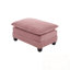 L Shaped Modular Sectional Sofa with Movable Ottoman and side pocket-1579580024