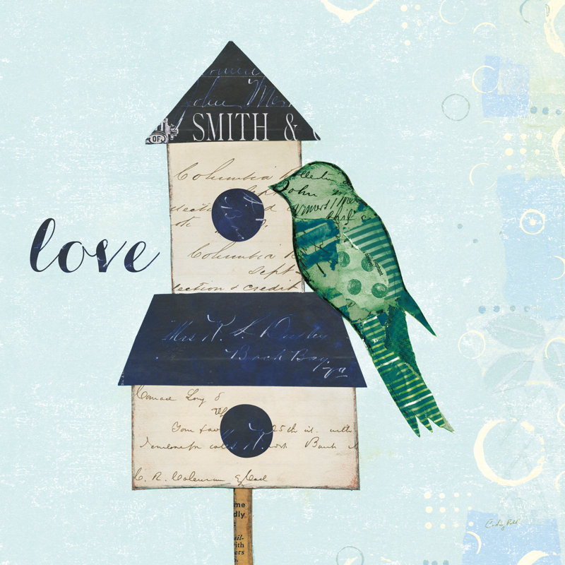 At Home IV Love, H 12 po x l 12 po, Non, Toile tendue