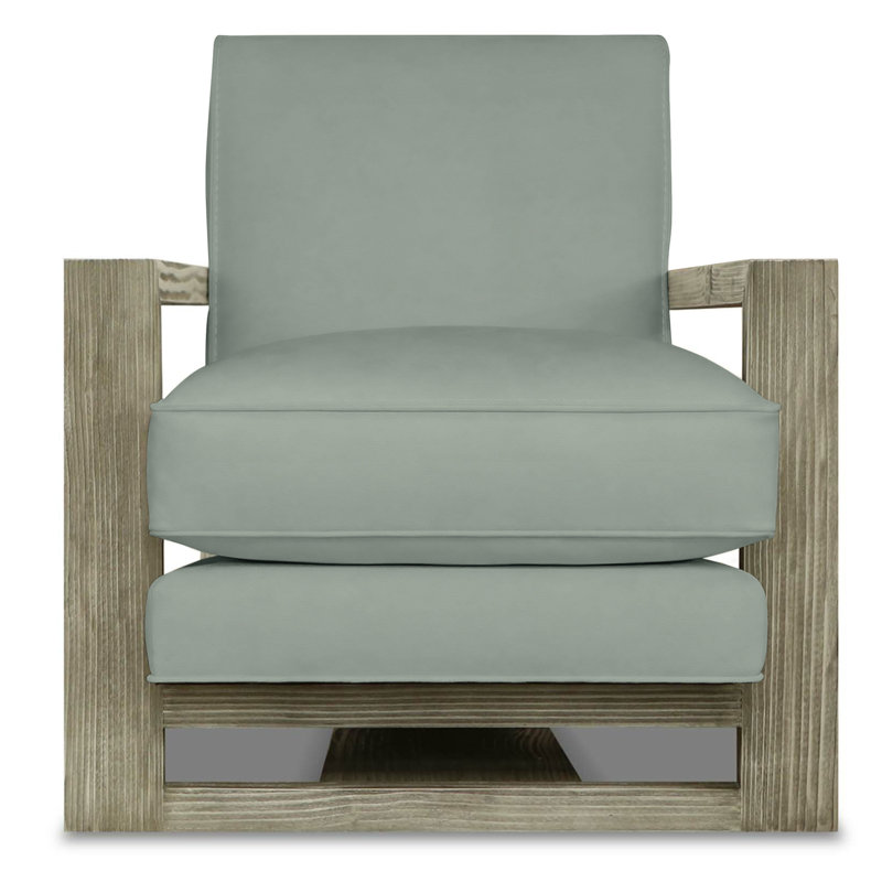 Monroe Leather Armchair, Parchment (Dreamer), Nutmeg