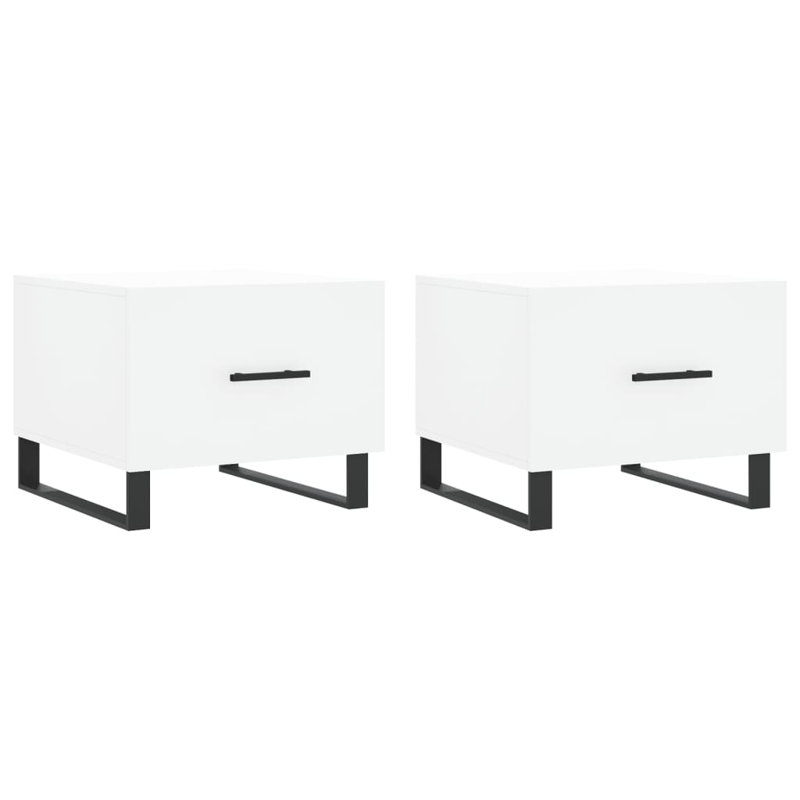 Sled Coffee Table with Storage, white