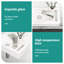 Lavabo de salle de bain mural rectangulaire en céramique blanche - 15,47 x 8,61 po, teinture, faible absorption d'eau, résistance aux acides, lavabo à fixation au trou simple avec caractéristiques blanc,