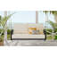 Balancelle de balcon beige avec coussin et cadre moelleux