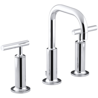 Purist Widespread Bathroom Faucet with Drain Assembly