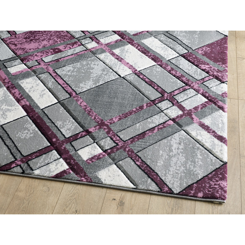 Insley Plaid Area Rug, Rectangle 160 x 220cm