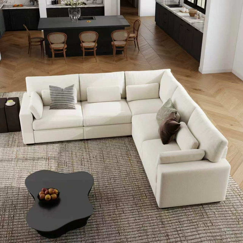 Canapé modulaire Eleonore Horizon Line, Beige