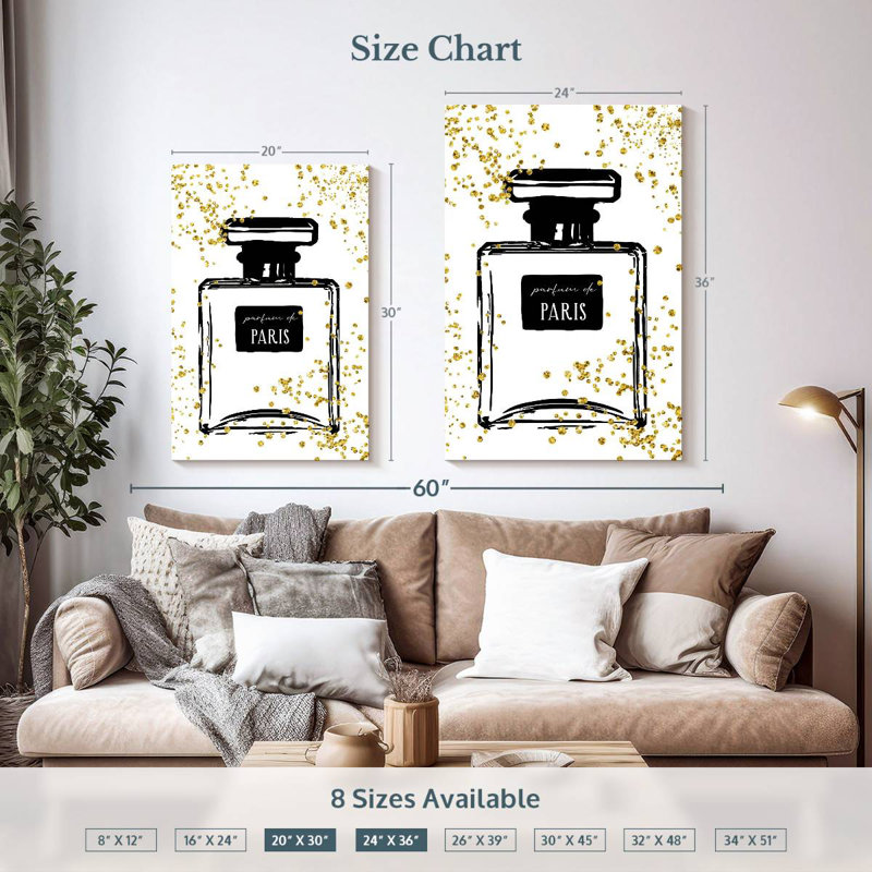 Senne Glitter Perfume I, 36" H x 24" W