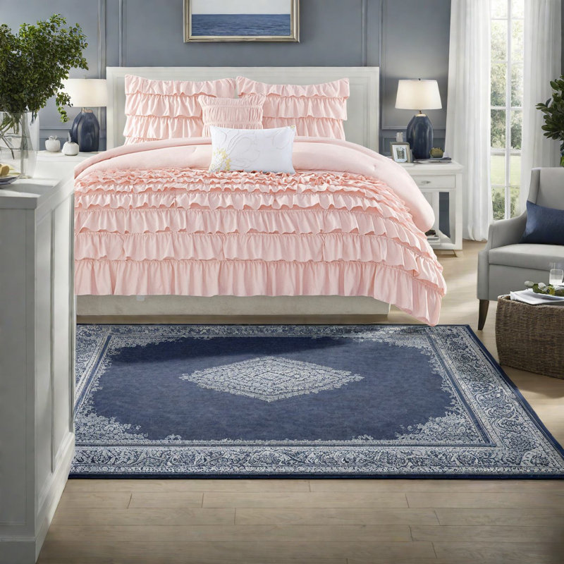 Ensembles de literie en microfibre luxueux, édredon en polyester à volants pour la maison