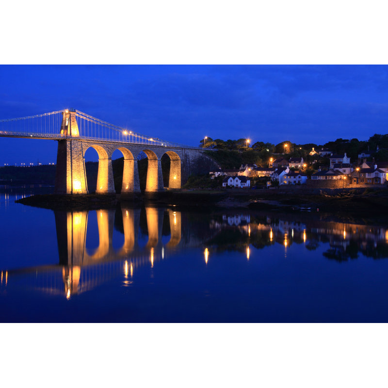 Eiver Menai Bridge by GJohnson2 - Wrapped Canvas Print, 30cm H x 46cm W 3.8cm D