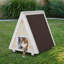 Maison d'extérieur pour chat, maison d'extérieur pour animaux avec porte de secours pour lapins, furet, cochons d'Inde, chiens et autres petits animaux Wood Bois massif-98494678