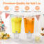 Plastic Drink Dispenser 2 Pcs (In 1 Package), Juice Containers With Lid For Party, Ice Beverage Dispenser With Stand For Lemonade/Soda/Tea-1243516192